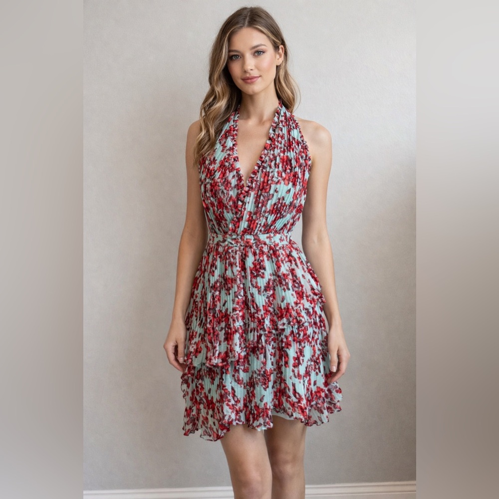 La Maison Talulah Superbloom Coquette Bohemian Whimsigoth Fairy Micropleat Dress